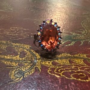 Elegant Orange Gemstone Ring
